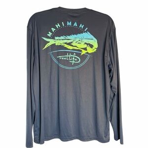 Reel Life Mahi Mahi Print Long Sleeve Tee